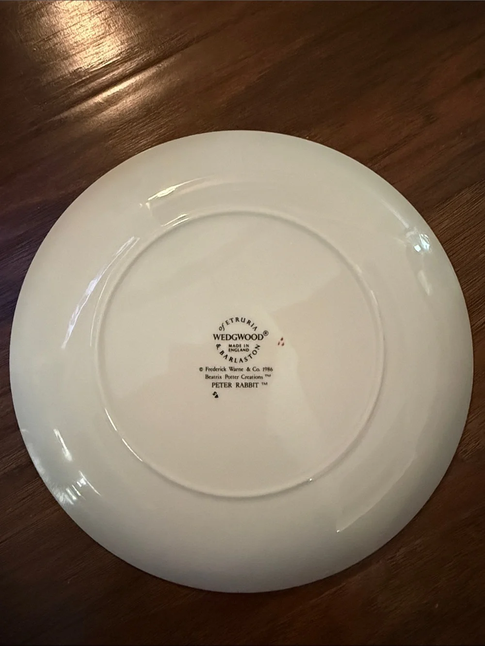 Wedgwood Peter Rabbit 1986 Merry Christmas Plate Beatrix‎ Potter Vintage England